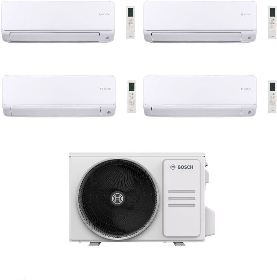 Bosch Climatizzatore Quadri Split Climate 6000i 9+9+12+12 con 5000M 82/4 E Inverter R 32 Wi-Fi Optional Classe A++