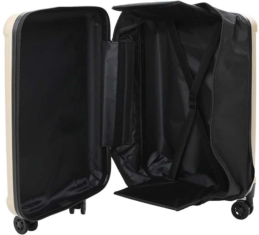 vidaXL Valise avec verrouillage Champagne 50 x 30 x 76 cm Plastic ABS