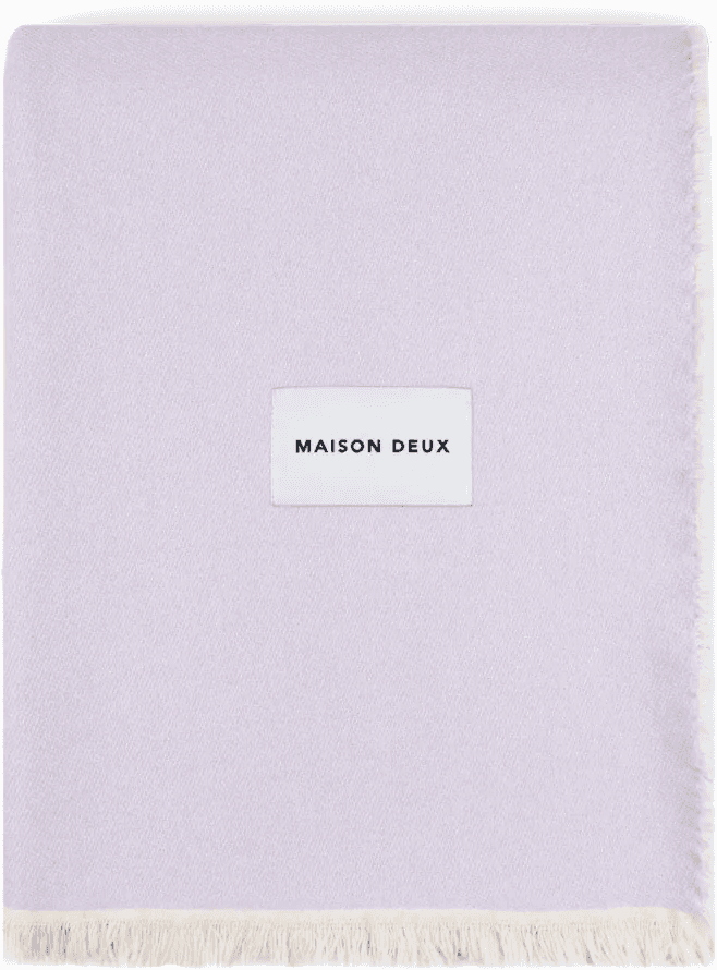Maison Deux Check Bold Pledd Lilla/grønn