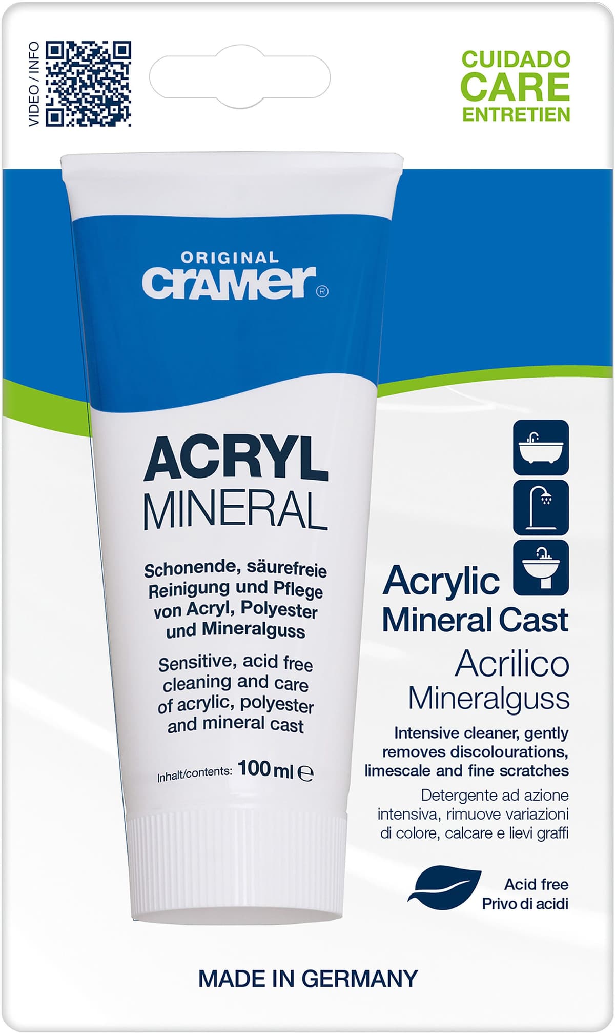 Cramer PASTA DETERGENTE PROFESSIONALE   PER ACRILICHE GEALCOAT MINERALMARMO 100 ml