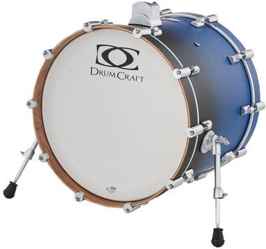 DrumCraft "Series 6 20"x16" BD SBB-WM" Satin Black to Vivid Blue Fade