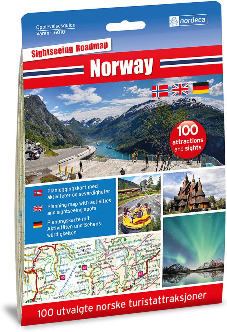 Nordic Maps Norway 1:1 000 000 Opplevelsesguide
