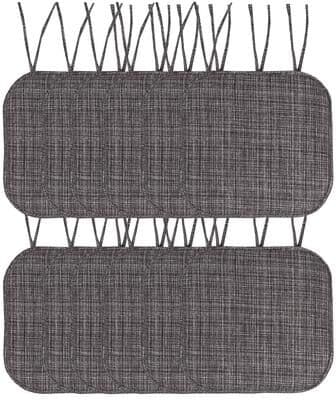 Sweet Home Collection Aria Memory Foam Non-Slip Chair Cushion with Ties