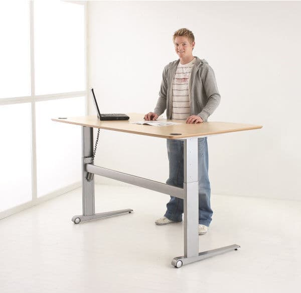 Steady Hæve-Sænkebord, 180x100 Cm, Center, Bøg