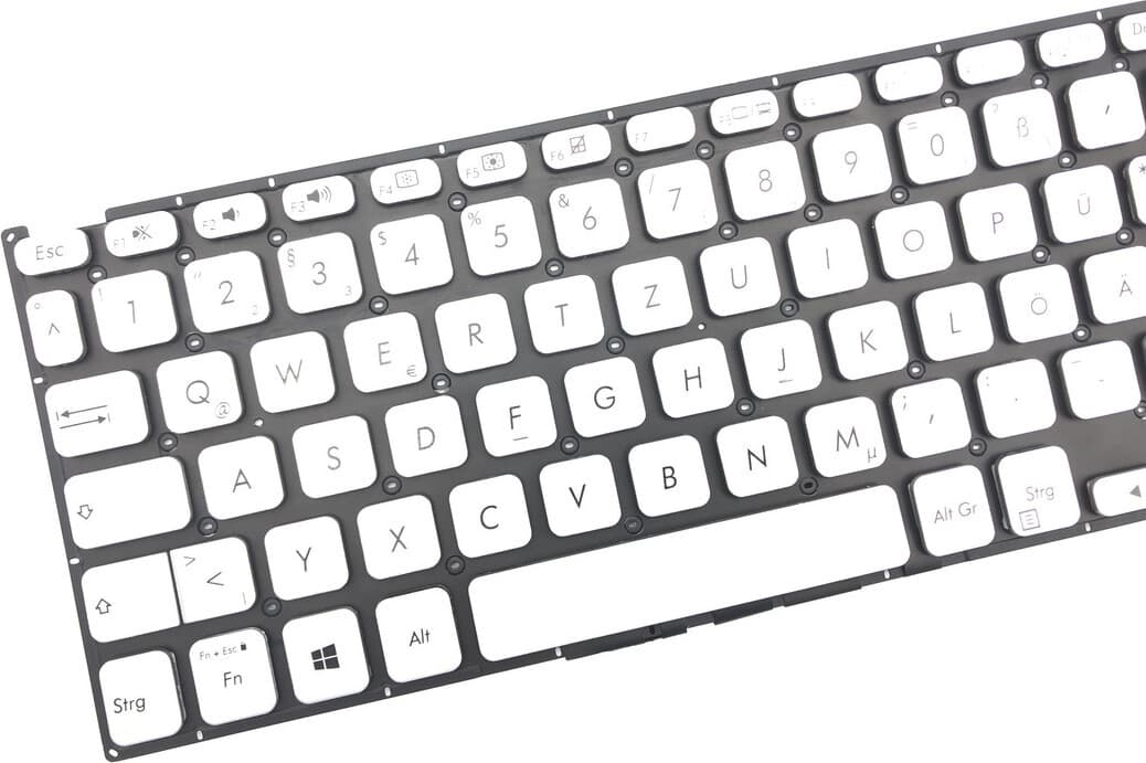 T-ProTek Toetsenbord zilverkleurig zonder frame compatibel met Asus VivoBook 15 F512UB-BQ039T