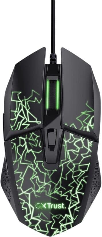 Ratón Gaming Óptico GXT 113 Felox USB-A 6400DPI (Negro) - TRUST