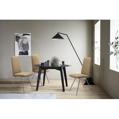 Polsterstuhl STRESSLESS "Laurel", beige (sand paloma, chrom glänzend), B:57cm H:105cm T:60cm, Leder PALOMA: PALOMA ist ein durchgefärbtes Semianilin-Möbelleder mit natürlicher Narbung., Stühle, Polsterstuhl, High Back, Größe M, mit Beinen aus Stahl...