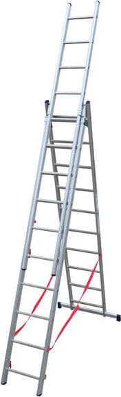 facal Sl290-3 Scala Alluminio A Libretto Telescopica 3 X 10 Gradini Altezza Mt. 6,22 - Sl290-3