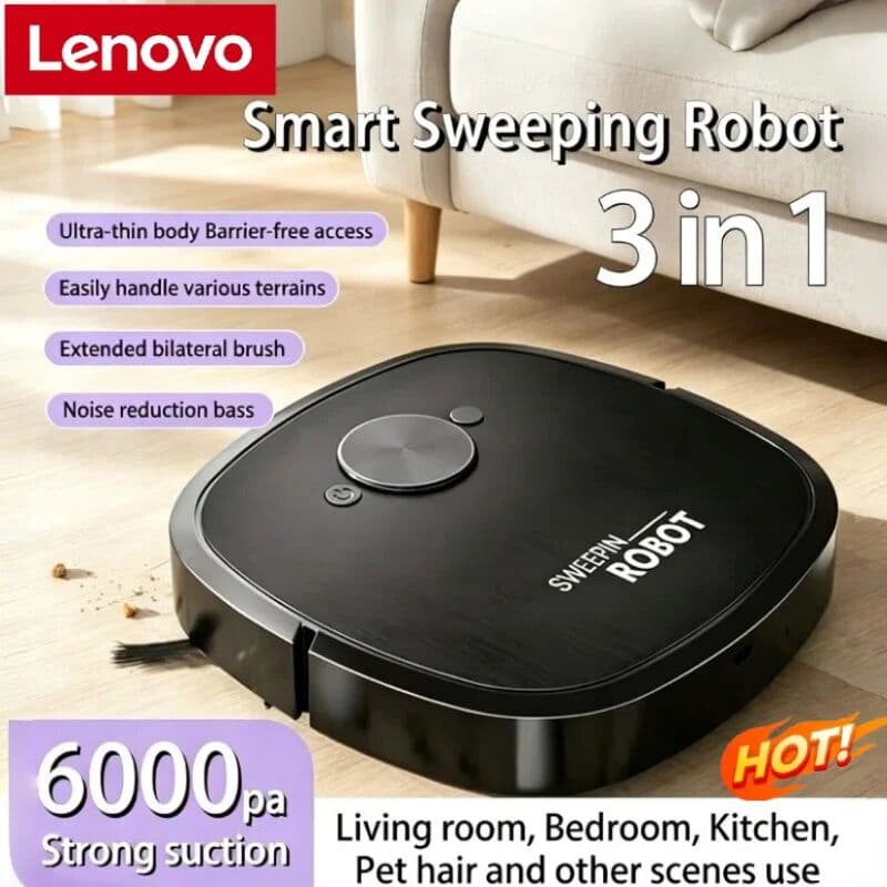 Lenovo 3-in-1 Robot Vacuum Cleaner USB Charging Home Fully Automatic Sweep Robot Integrated Sweep Suction Mopping