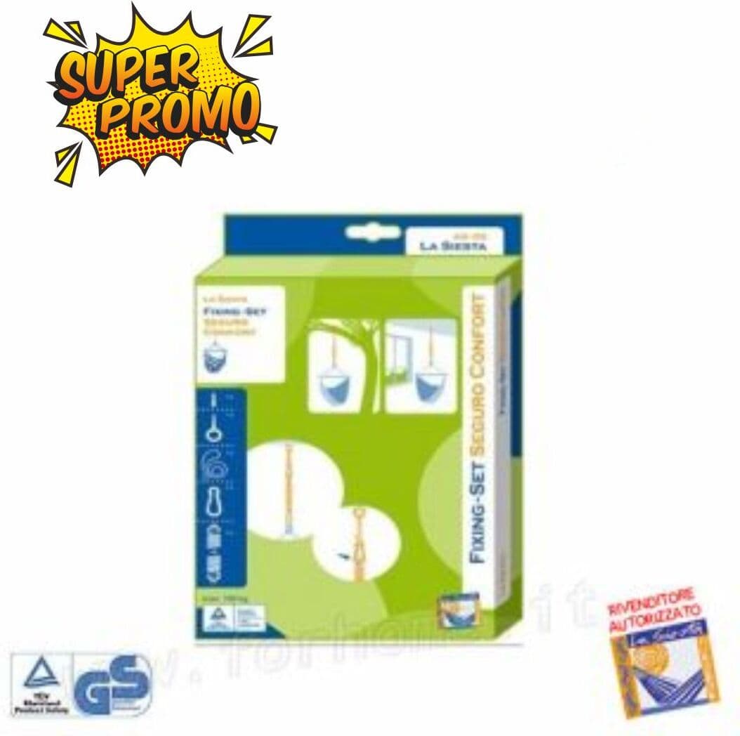 Fissaggio Per Amache Sospese Pensili Kit Per Soffitto O Albero + Cavo E Molla As