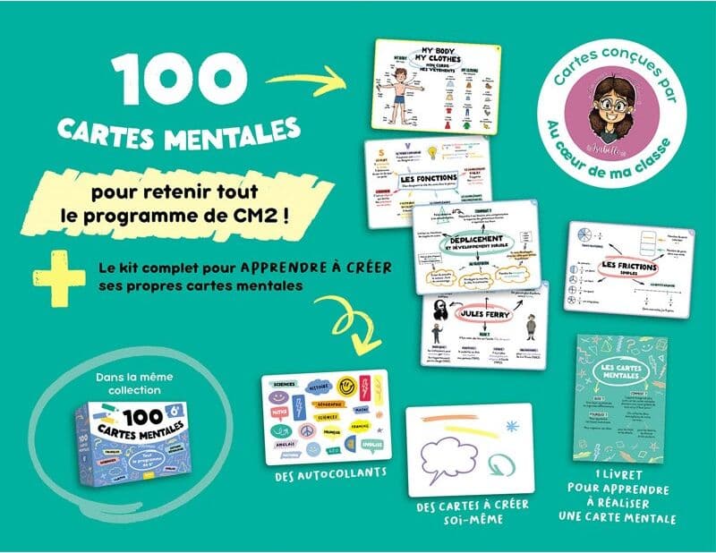 100 cartes mentales : Tout le programme de CM2 - Auzou