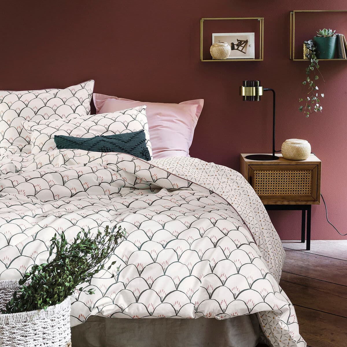 LA REDOUTE INTERIEURS Housse de couette percale de coton, Elka