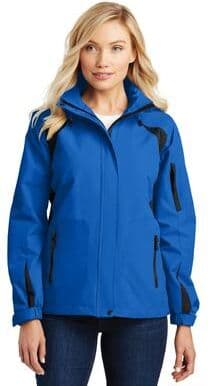 Port Authority L304 Women's All-Season II Jacket in Snorkel Blue/Black size XS   Fleece