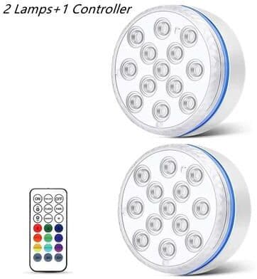 Uplifted Finds Updated Submersible 13LED Underwater Light With Remote Control 7 Cm 2 Lights 1 Controller