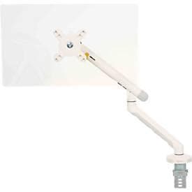Monitorarm BakkerElkhuizen BE Flexible, für 1 Monitor, bis 10 kg, dreh-, neig- und schwenkbar, 80 mm Klemmweite, VESA-komaptibel, ergonomisch, Höhenverstellbar von 170 bis 582 mm, hellgrau/weiss