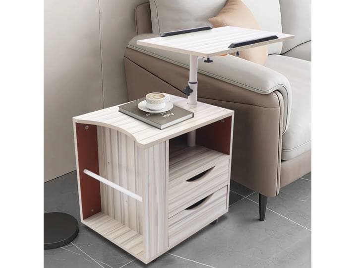 Table élévatrice de chevet à hauteur réglable, bureau de rangement de chevet, Table élévatrice multifonctionnelle pour la maison, bureau d'ordinateur portable amovible