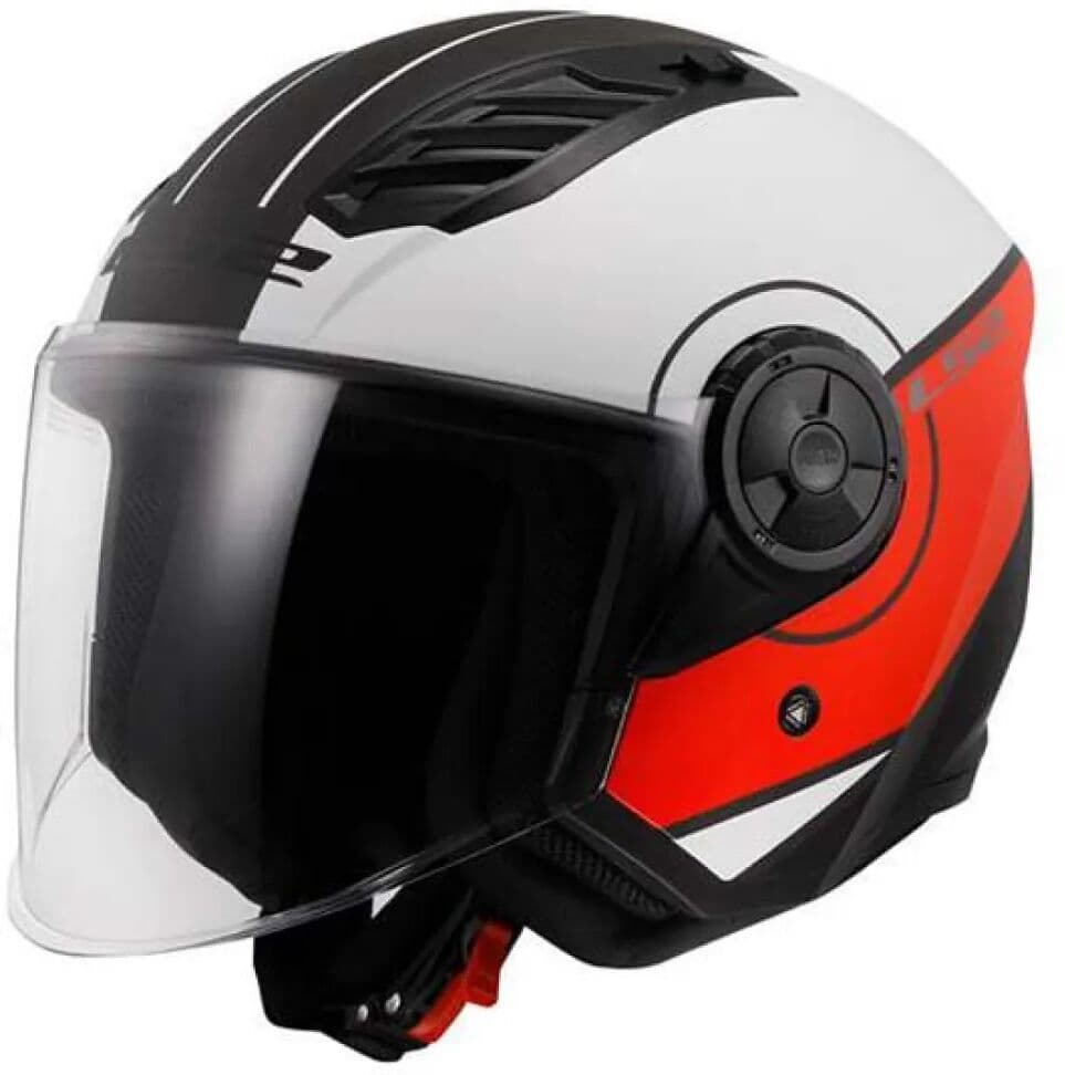 Ls2 Casco Jet Of616 Airflow Ii Cover Matt White / Red XL