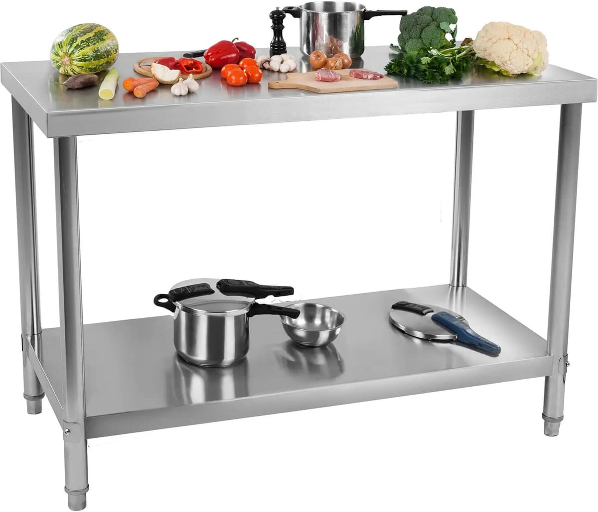 Royal Catering Nerezový pracovný stôl 100 x 60 cm 10010497