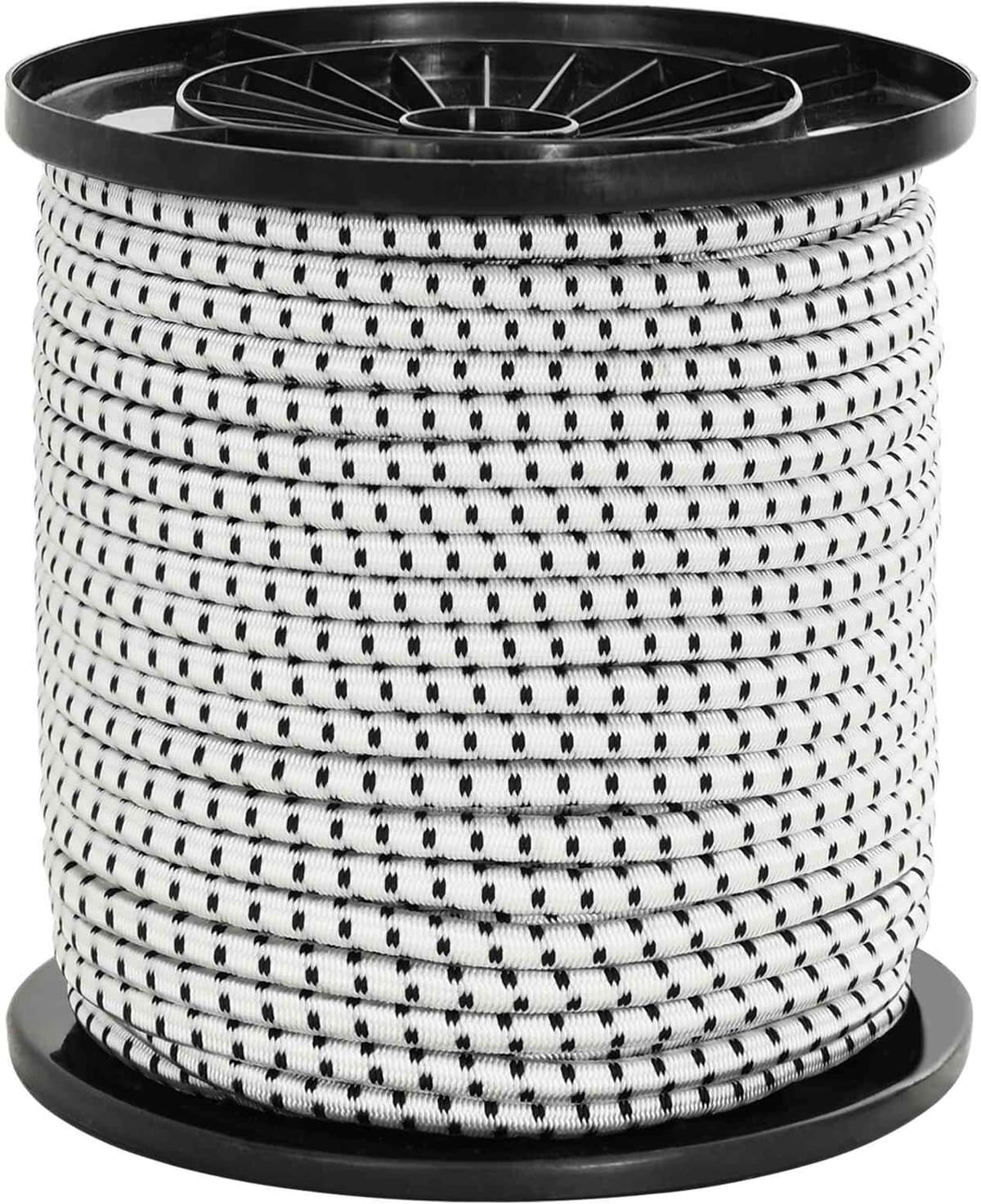 vidaXL Cords élastiques 6 mm Noir et Blanc PP et caoutchouc