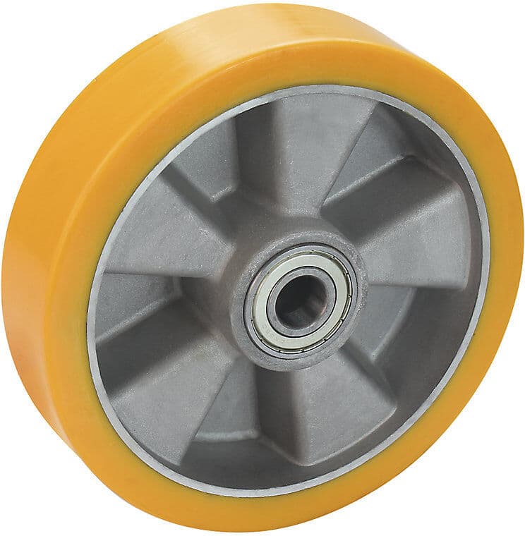PU-Rad auf Alu-Felge, Rad-Ø x Breite 125 x 40 mm, Tragfähigkeit 350 kg Proroll