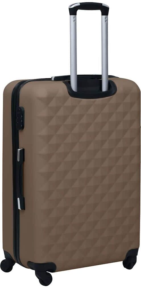 vidaXL Valise rigide Marron ABS