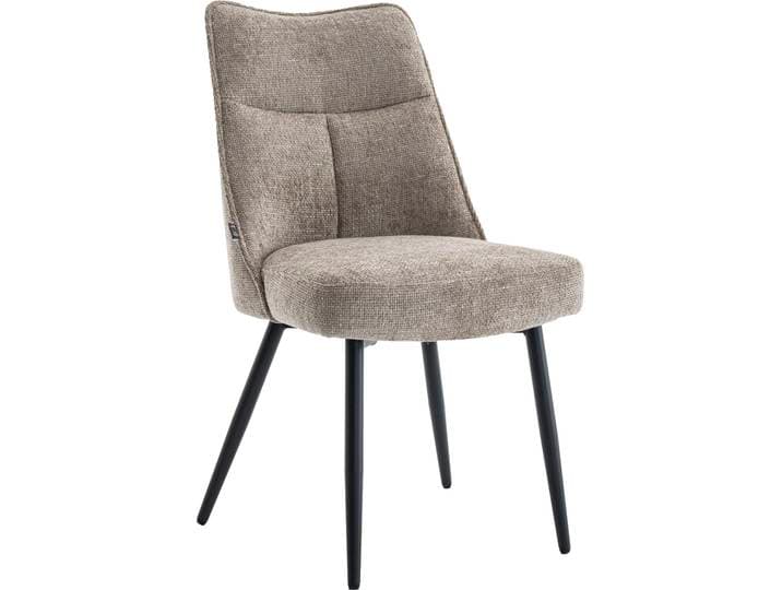 4-Fussstuhl HOME AFFAIRE Cielo , grau (taupe, schwarz, taupe), B:50cm T:50cm, Metall, Polyester, Stühle, 4-Fussstuhl, tolle Optik