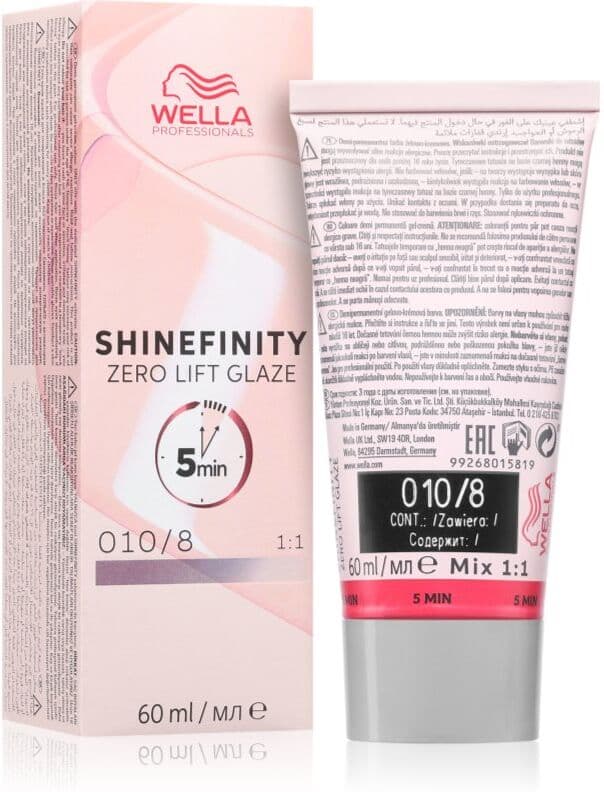 Wella Professionals Shinefinity Zero Lift Glaze ημιμόνιμη βαφή μαλλιών απόχρωση 010/8 Opal Flash 60 ml