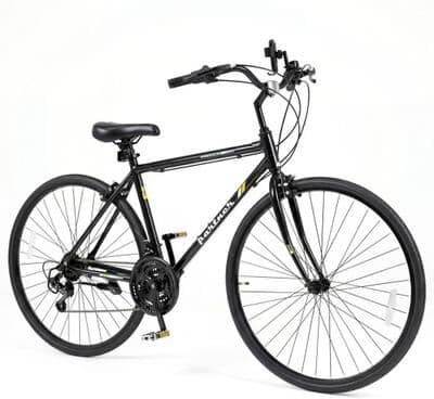 Costway 700C Hybrid Bike for Adult with 18-Speed Shimano Drivetrain and Phone Holder-Black