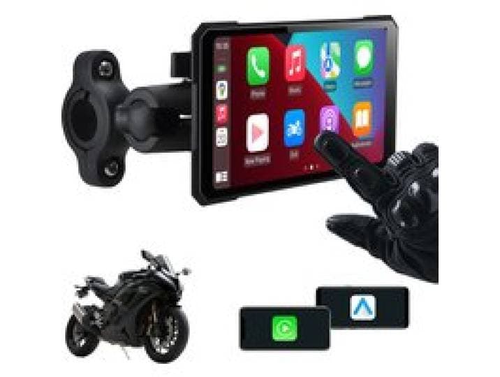 5 Smart Motorfietsdisplay, Draadloze CarPlay & Android Auto, Navigatiesteun, Siri & Google Assistent, IP67 Waterdicht