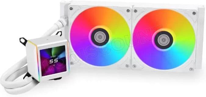 Lian-Li Kit Watercooling AIO Lian Li Galahad II LCD - 280mm (Blanc)