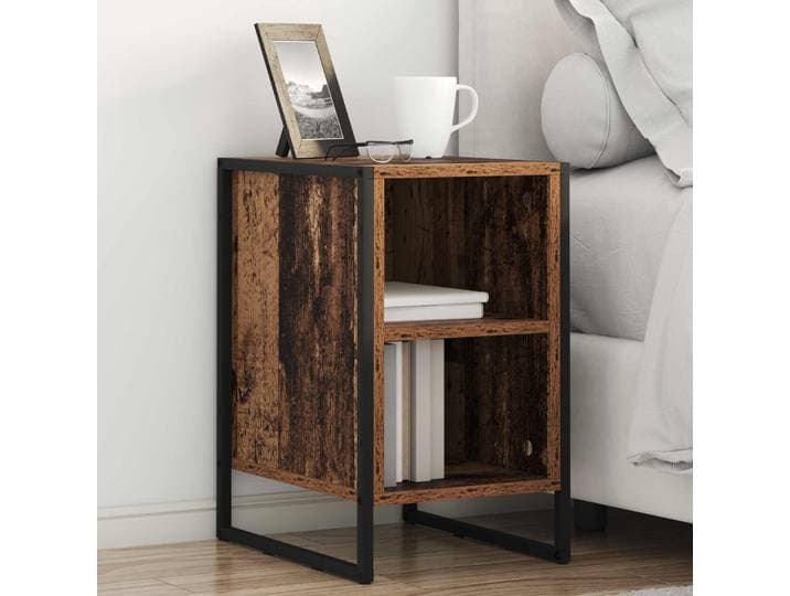 vidaXL Nachttisch Altholz 39,5 x 30 x 50 cm Holzwerkstoff