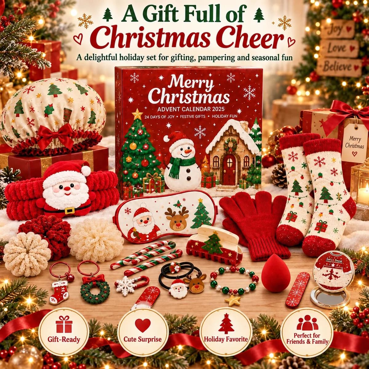 NONE 2026 Christmas Advent Calendar Unicorn Mermaid Jewelry Mystery Box 24 Days Countdown Surprise Accessories Holiday Gift Set