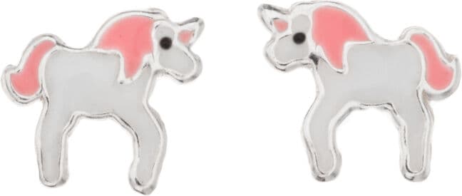 Silver Bar Unicorn stiftörhängen 9 mm 8451