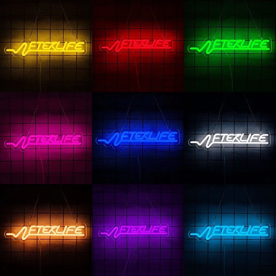 NONE Cyberpunk Neon Sign Game LED Sign for Wall Decor Shooting Games Neon Light for Gaming Room Man Cave Bedroom Gifts for Teen Boys