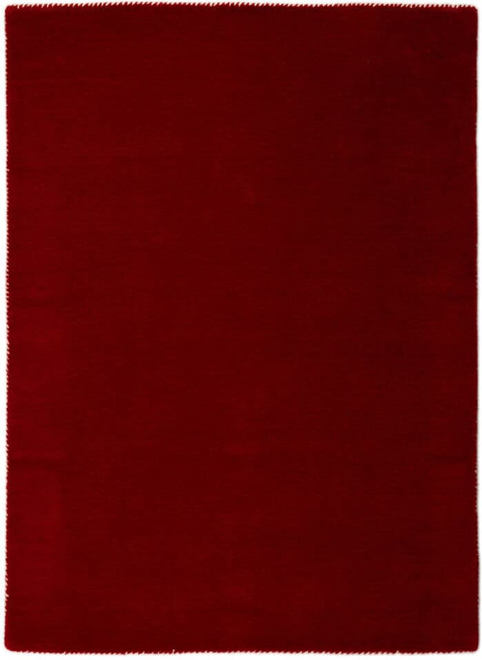 Carpetfine Solid Colour Wool Hand Woven Area Rug White / opaline Rectangle 80 x 150cm
