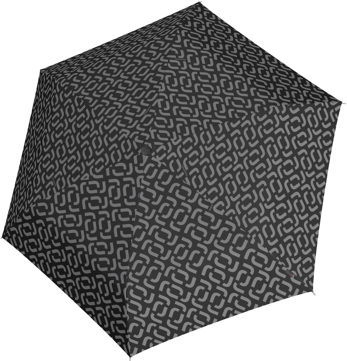 Taschenregenschirm REISENTHEL "Regenschirm pocket", schwarz (schwarz, weiß), B:2,5cm Ø:97cm, Obermaterial: 100% Polyester, Regenschirme, Taschenregenschirm schwarz, weiß Einheitsgröße