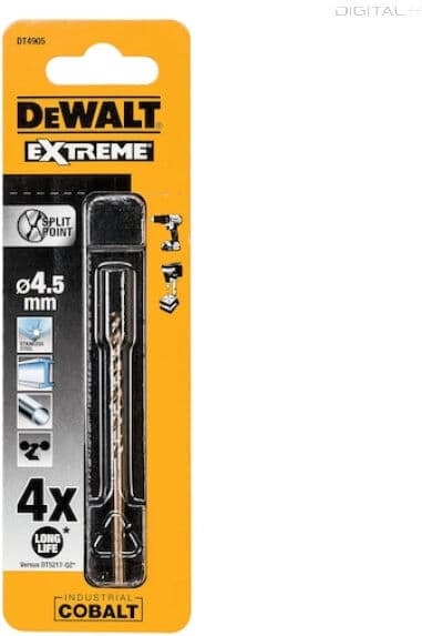 DEWALT Fémfúrószár, HSS-E, 4,5mm, ipari kobalt
