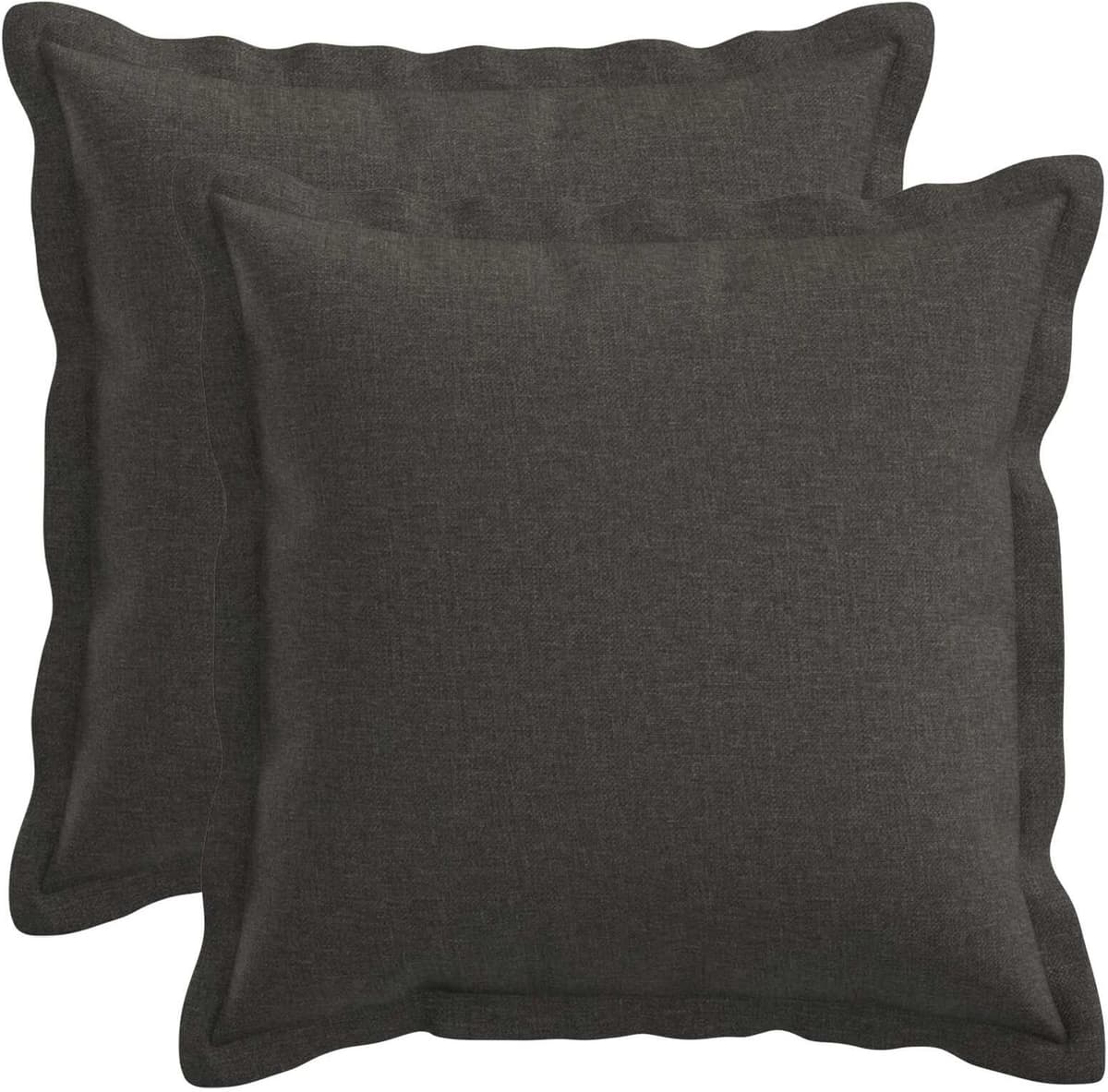 vidaXL Housse de coussin 2 pcs HOUTEN Gris foncé 45 x 45 cm
