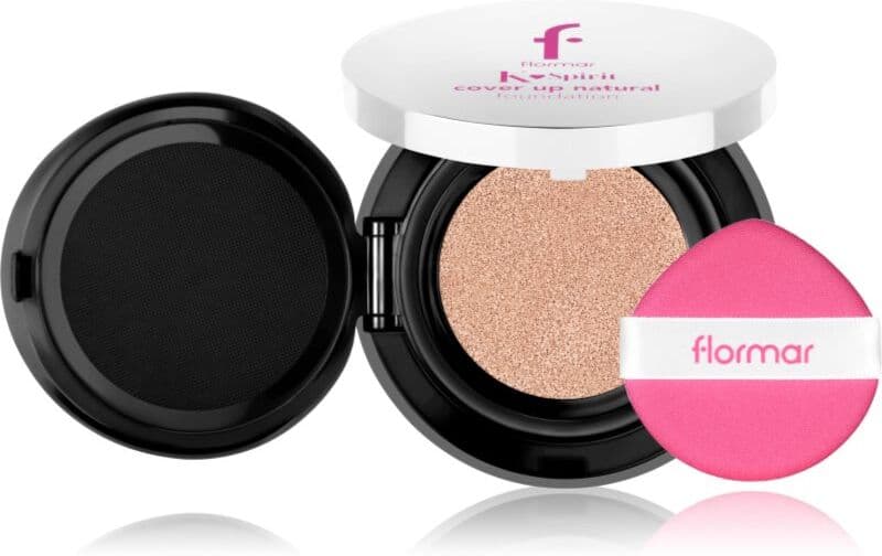 flormar K-Spirit Cover Up Natural Cushion Foundation συμπαγές μεικ απ μακράς διαρκείας απόχρωση 002 - Porcelain 80 γρ