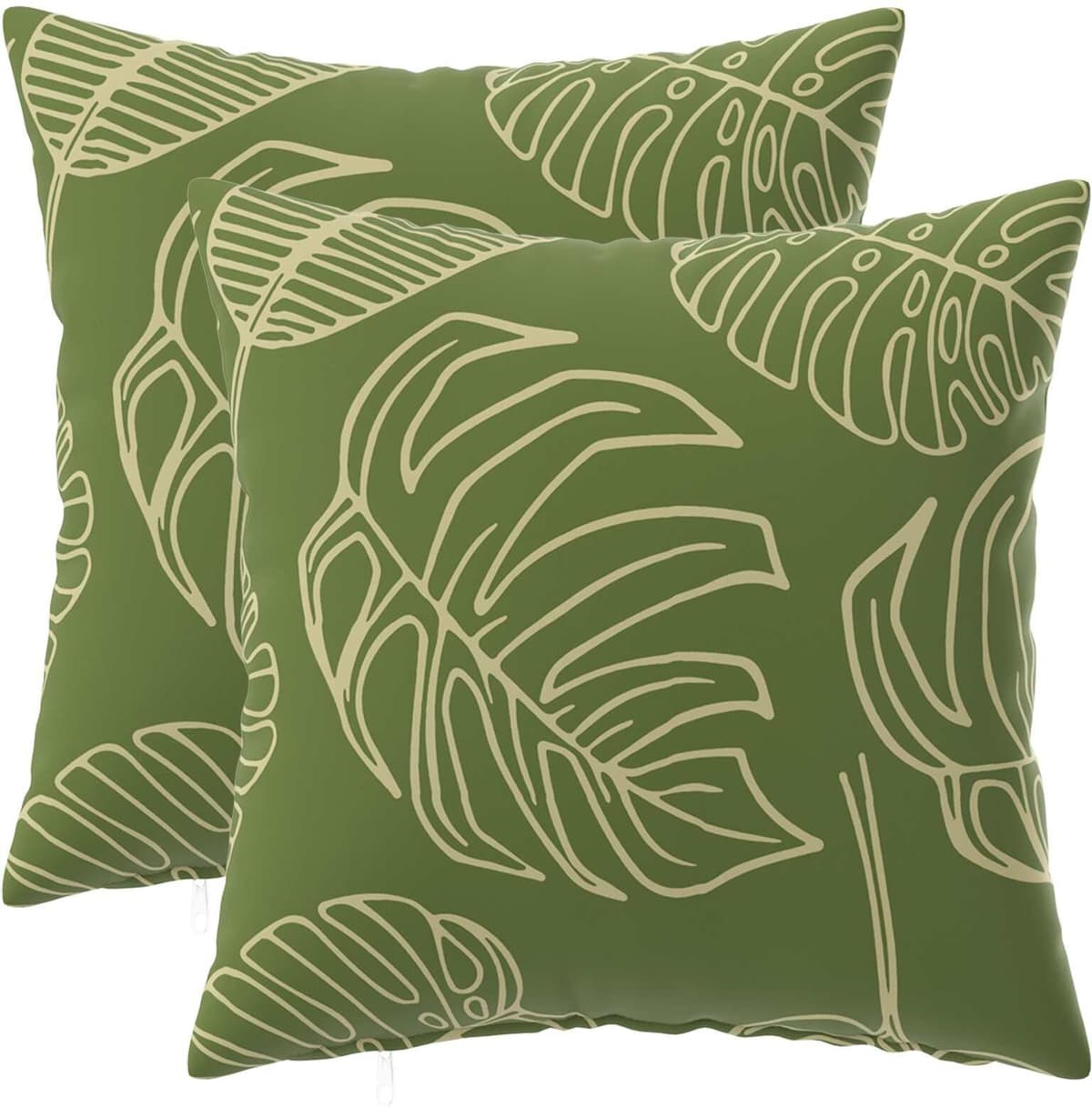 vidaXL Coussin de jeté 2 pc HEERLEN Modèle feuille 35 x 35 cm