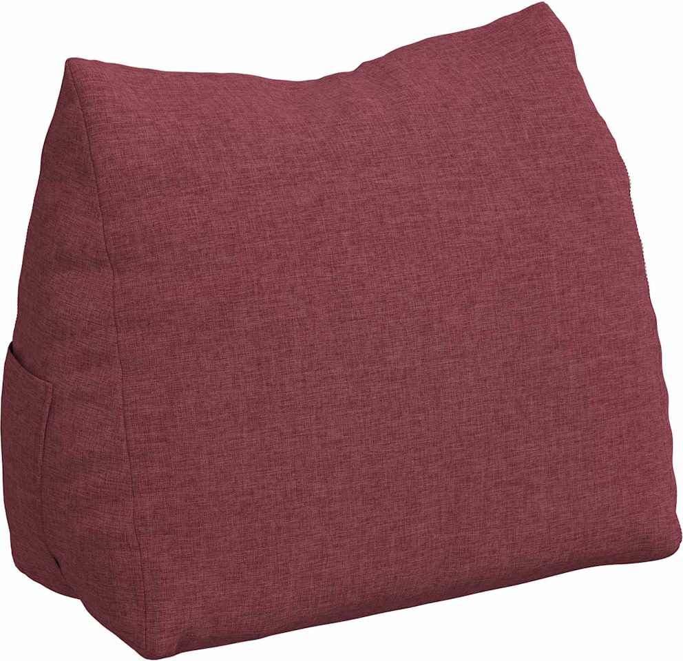 vidaXL Coussin de Dos Bordeaux 45 x 35 x 20 cm tissu
