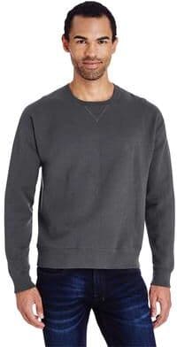 ComfortWash by Hanes GDH400 Men's Comfort Wash Fleece Sweatshirt in New Railroad Grey size Small   Cotton/Polyester Blend