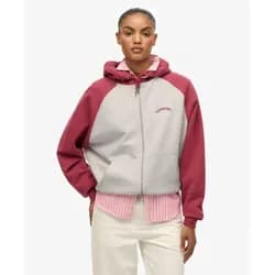 Superdry für Damen. W2012476A Essential Logo OSZ Raglan Sweatshirt rot (XS), Lässig, Baumwolle