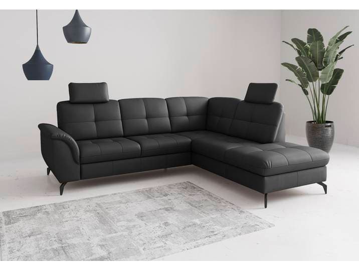 Ecksofa SIT & MORE Zora , schwarz, T:212cm, Sofas, Ecksofa