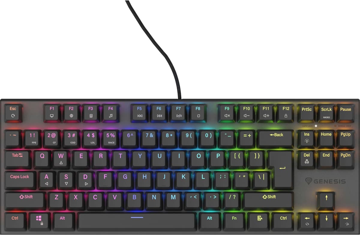 GENESIS Gaming-Tastatur "THOR 303 TKL", schwarz, B:35,5cm H:3,6cm T:13,6cm, Tastaturen, Gaming-Tastatur