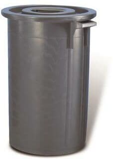 Giganplast Bidone con Coperchio 60 l Grigio Corallo