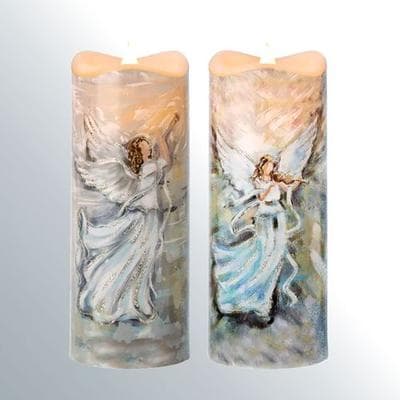 Regency International Harmonic Angel LED Candles Multi Warm Set of Two, Set of Two, Multi Warm