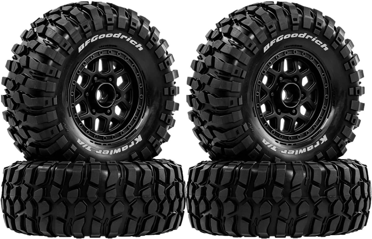NONE 1/10 1/12 Short Truck Tires 95mm Wheels Tyre 12mm Hex for 1:10 Scale RC Buggy Car HSP FY08 WLtoys MJX GTFANS M607 Upgrade Parts