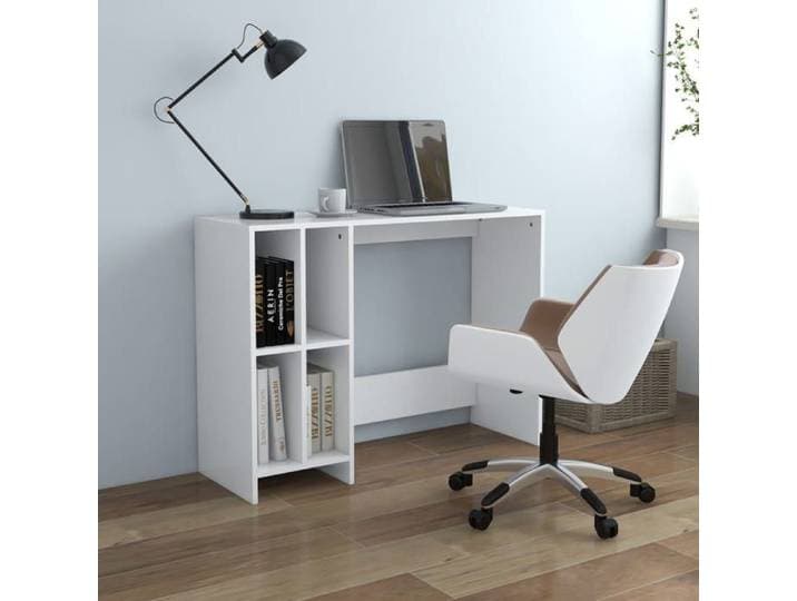 BEAU Table travail - Bureau d'ordinateur portable blanc - bois d'ingénierie mode130073