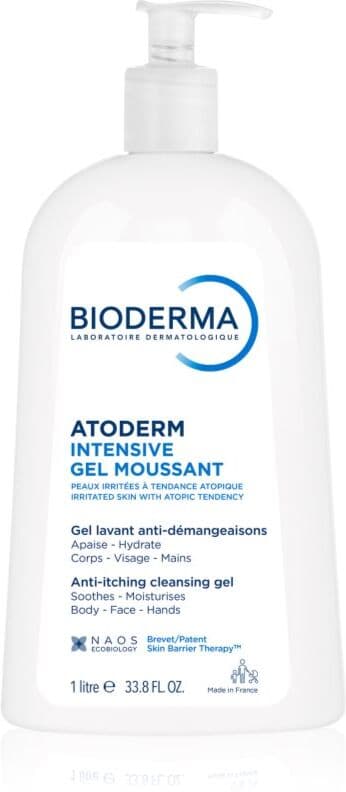 Bioderma Atoderm Intensive Gel Moussant nährendes Schaumgel für sehr trockene, empfindliche und atopische Haut 1000 ml